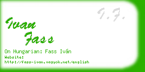 ivan fass business card
